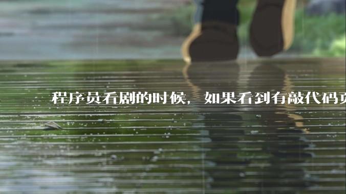 程序员看剧的时候，如果看到有敲代码页面，会暂停看代码吗？