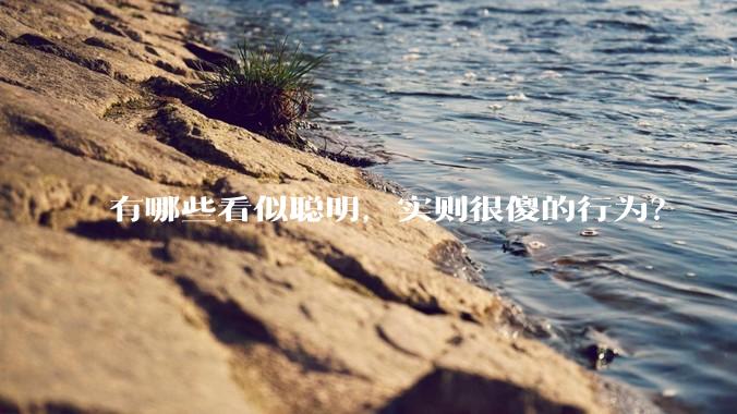 有哪些看似聪明，实则很傻的行为？