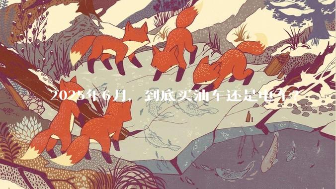 2025年6月，到底买油车还是电车？
